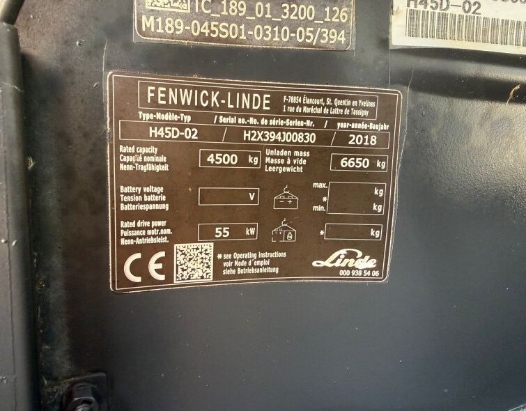 LINDE H45D 394-02 EVO